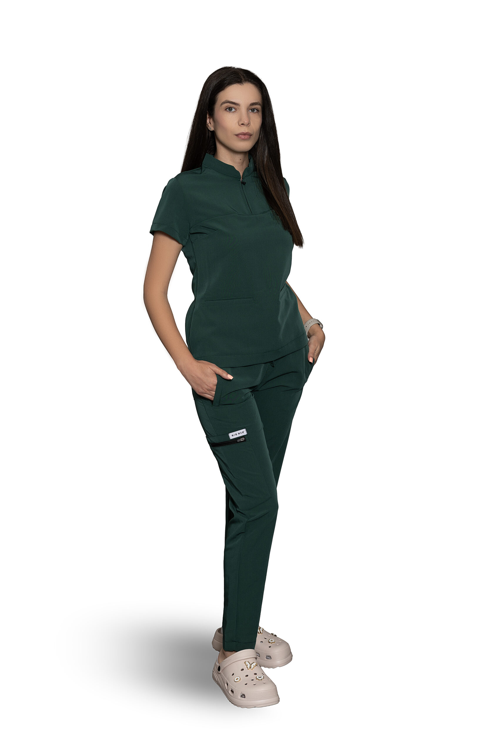 Дамско медицинско облекло Dark Green | Soft Flex Elegant